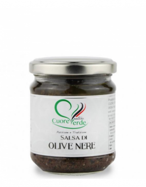 Salsa z czarnych oliwek Cuore Verde 130g