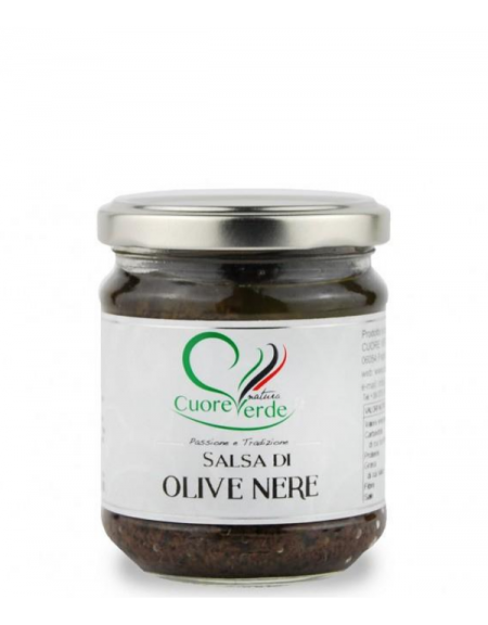Salsa z czarnych oliwek Cuore Verde 130g