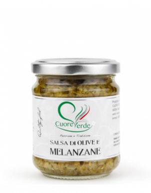 Salsa z oliwek oraz bakłażana Cuore Verde 130g