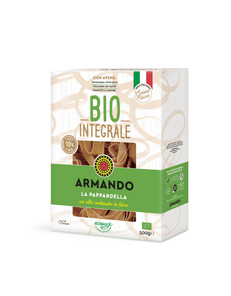 BIO makaron Pappardelle Integrale z owsem Armando 500g