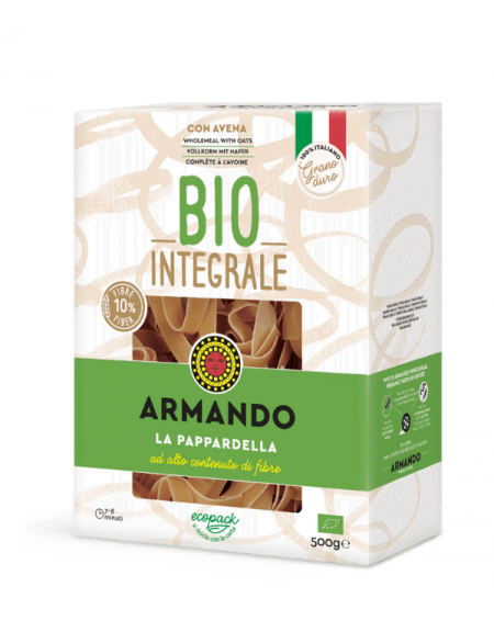BIO makaron Pappardelle Integrale z owsem Armando 500g