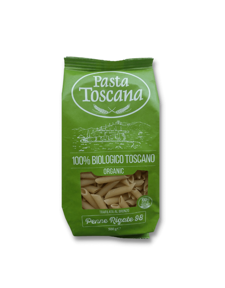 BIO makaron Penne Rigate trafilate al bronzo Pasta Toscana 500g