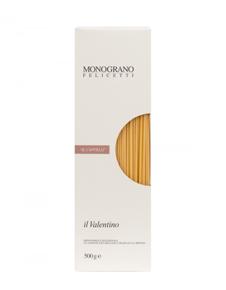 BIO Spaghetti Il Valentino Senatore Cappelli Trafilati al Bonzo Monograno Felicetti  500g