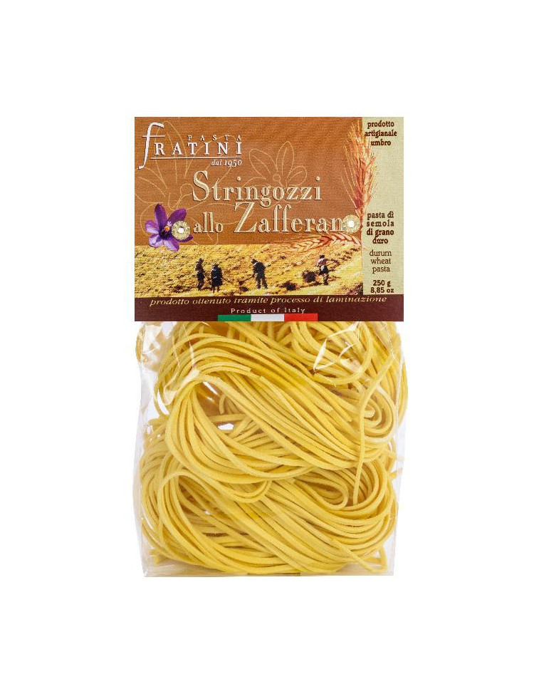 Makaron rzemieślniczy Stringozzi z szafranem Fratini 250g