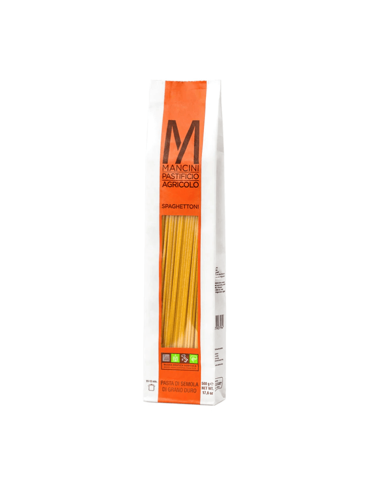 Spaghettoni Trafilati al Bronzo z pszenicy z własnej produkcji Mancini 500g