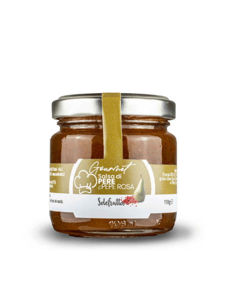Słodko- kwaśna salsa z gruszek i czerwonego pieprzu Solefrutta 110g