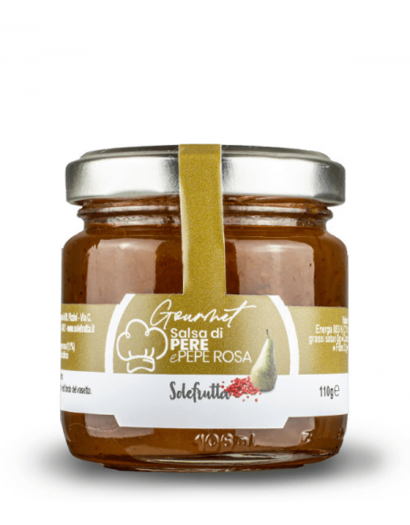 Słodko- kwaśna salsa z gruszek i czerwonego pieprzu Solefrutta 110g