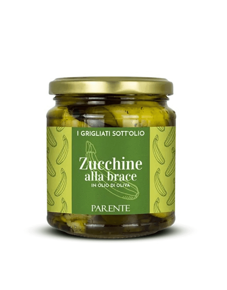 Zucchine alla brace in olio di oliva